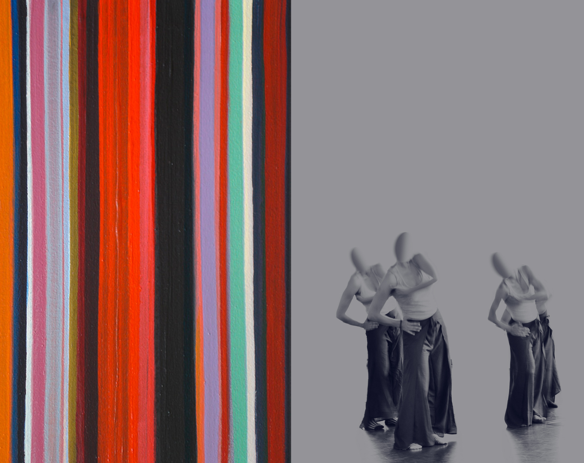 Fotomontage von Erika Kassnel-Henneberg: links aus der Serie „Pole“ von Andrea Sandner, rechts Videostill aus „Schlafes Bruder“ von Erika Kassnel-Henneberg