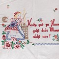 Haushaltstuch bestickt mit Spruch
