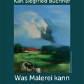 Plakat in dunkelgrün mit Landschaftsbild