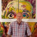 Porträtfoto von Karl Siegfried Büchner (vor einem Selbstporträt), 2002 im Atelier in Dießen. - Foto: Noah Cohen Porträtfoto von Karl Siegfried Büchner (vor einem Selbstporträt), 2002 im Atelier in Dießen. - Foto: Noah Cohen