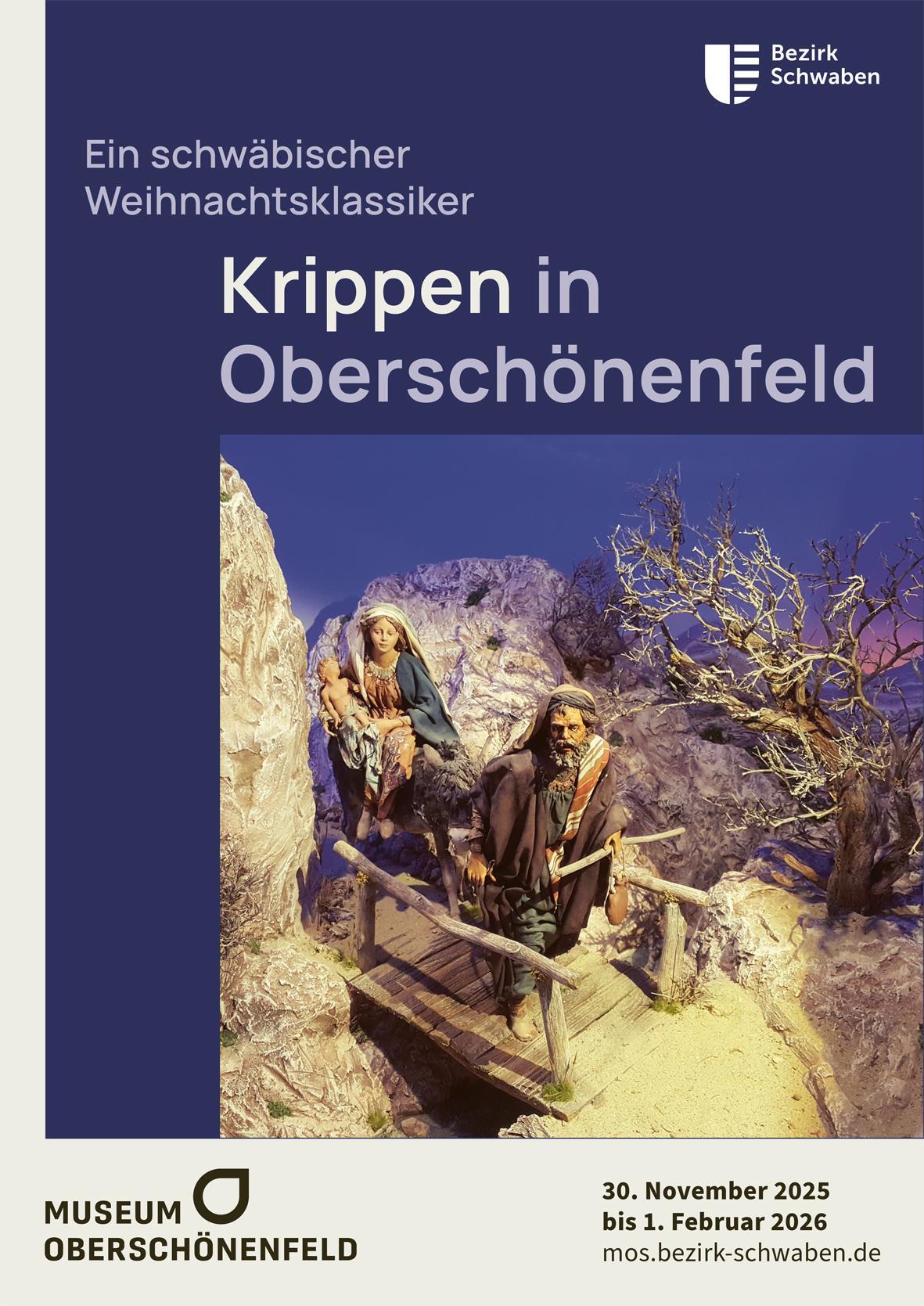 Ausstellungsplakat mit Krippenfiguren