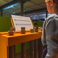 Junge Besucherin spielt am Tubulum