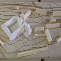 Geländemodell mit Konventgebäude im 3D-Druck