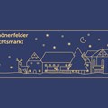 Illustration: Oberschönenfelder Klostergelände bei Nacht mit Rentier